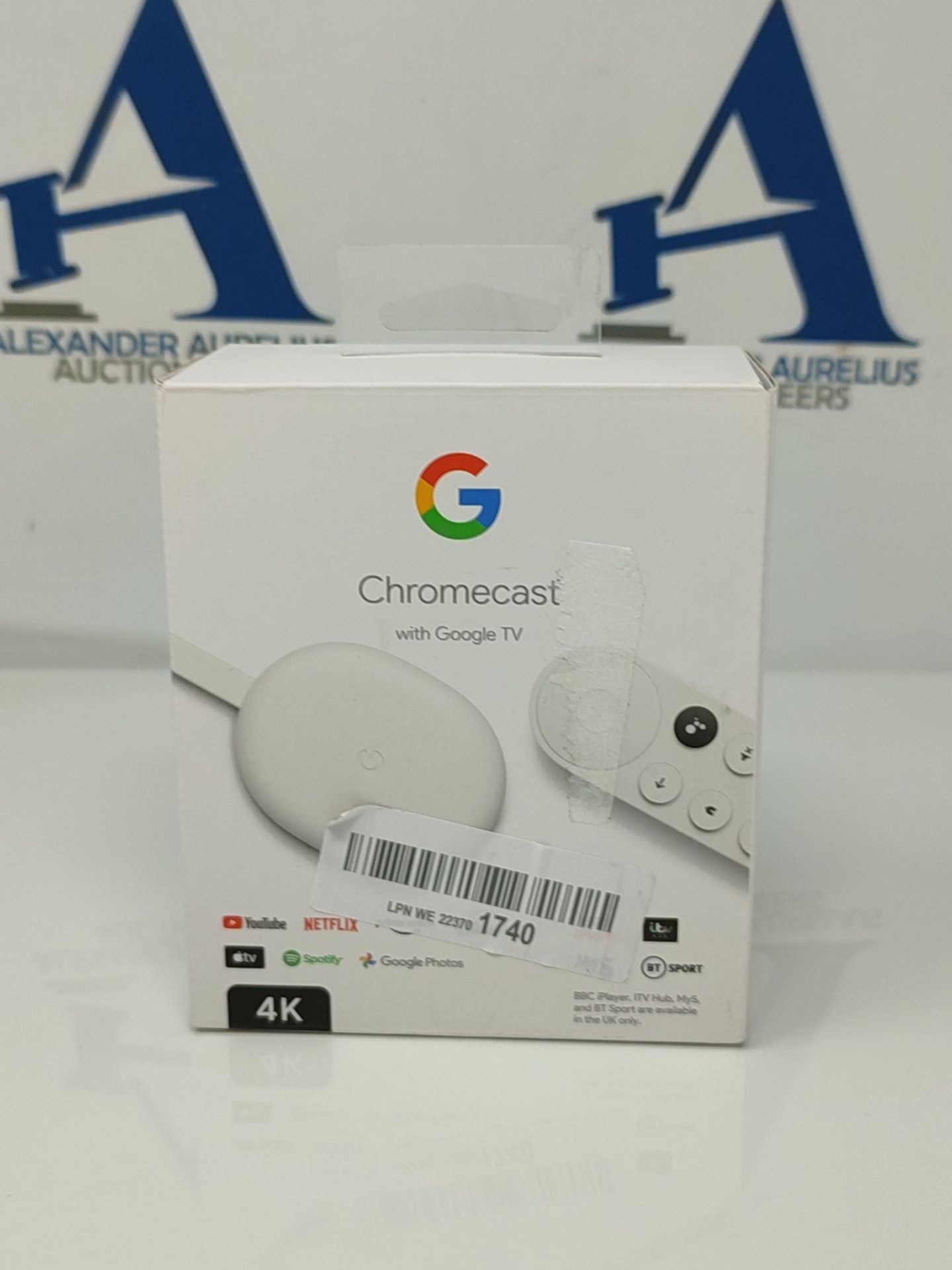 RRP £57.00 [INCOMPLETE] Chromecast with Google TV (4K) Snow  Streaming entertainment on your T - Image 2 of 3