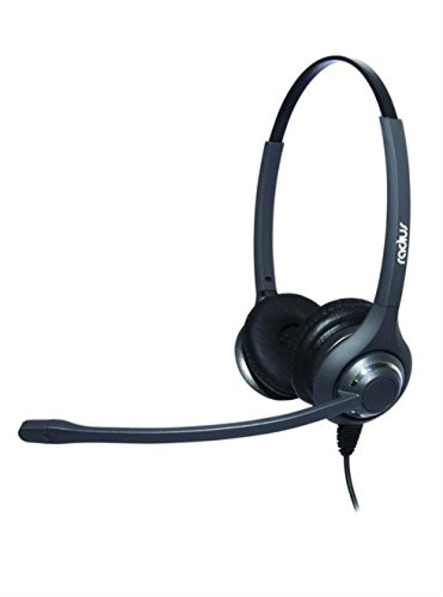 RRP £64.00 Radius 2400 Professional Office Binaural Headset with Noise Cancelling Microphone - Bl