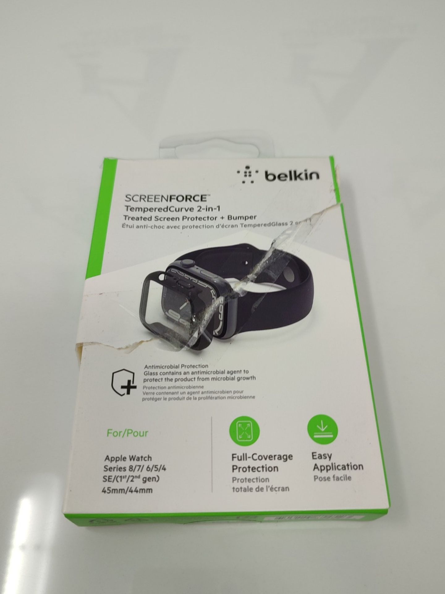 [CRACKED] Belkin TemperedCurve Apple Watch Series 8 Screen Protector with Edge-to-Edge - Bild 3 aus 3