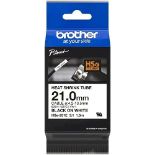 Brother Original Pro Tape HSe-251E Heat Shrink Tubing - black on white