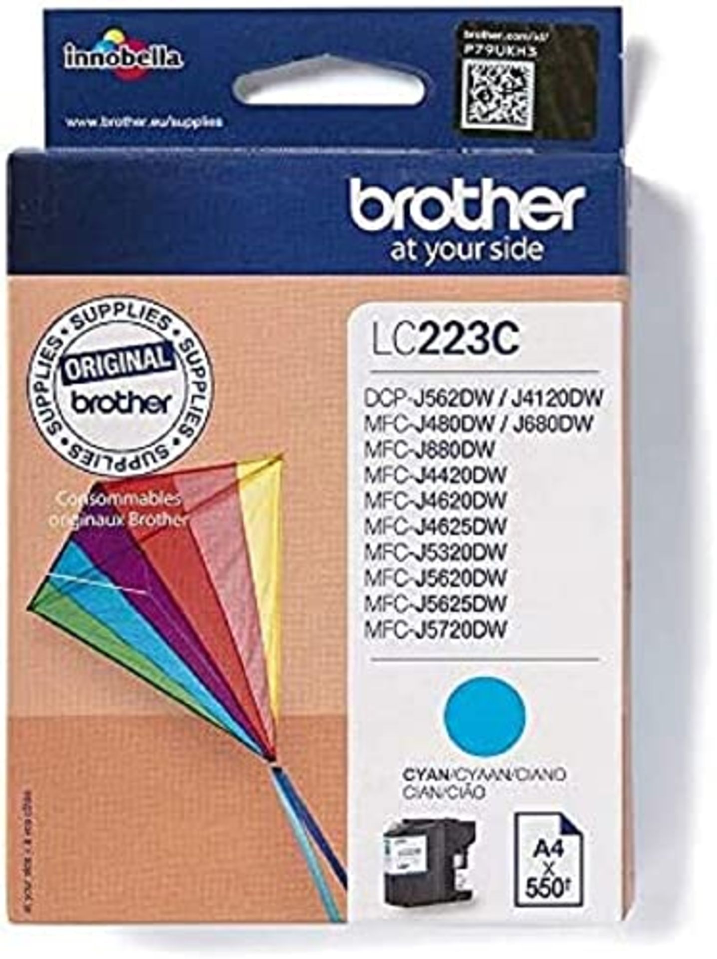 Brother LC223C Original Ink Cartridge LC-223C cyan (for Brother DCP-J562DW, DCP-J4120D
