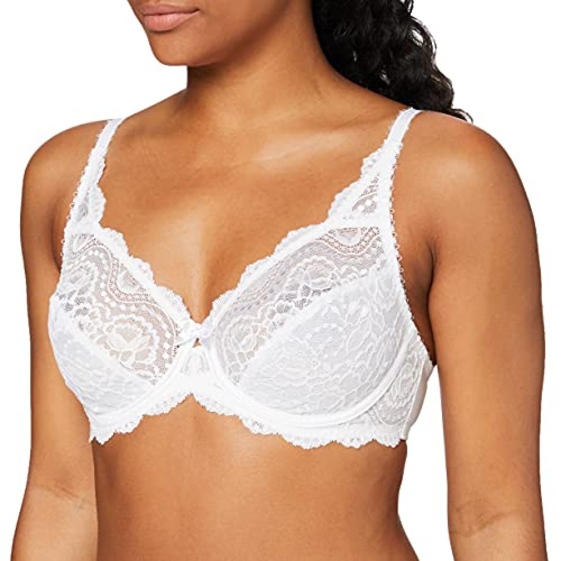 Playtex Flower Elegance Lace Underwired Bra Perfect Support x1 Woman, White, 105B