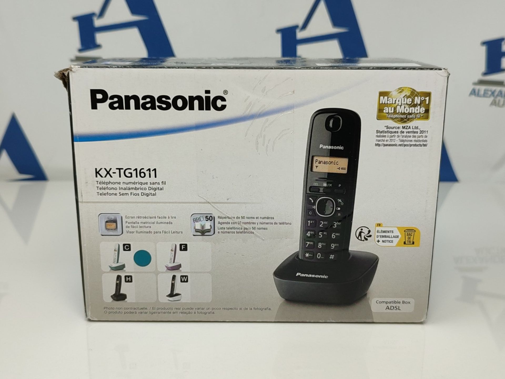 Panasonic KX-TG1611FRC Solo wireless DECT phone without answering machine blue [French - Image 2 of 3