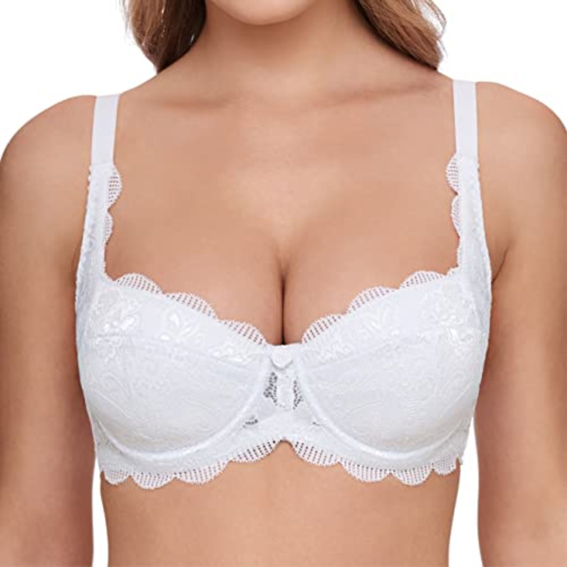 Susa Women's Oktoberfest Magic 8033 Balconette Dirndl Bra, white, 85D