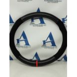 Ergocar Round Shape Carbon Fiber & Microfiber PU Leather Steering Wheel Cover Anti-sli