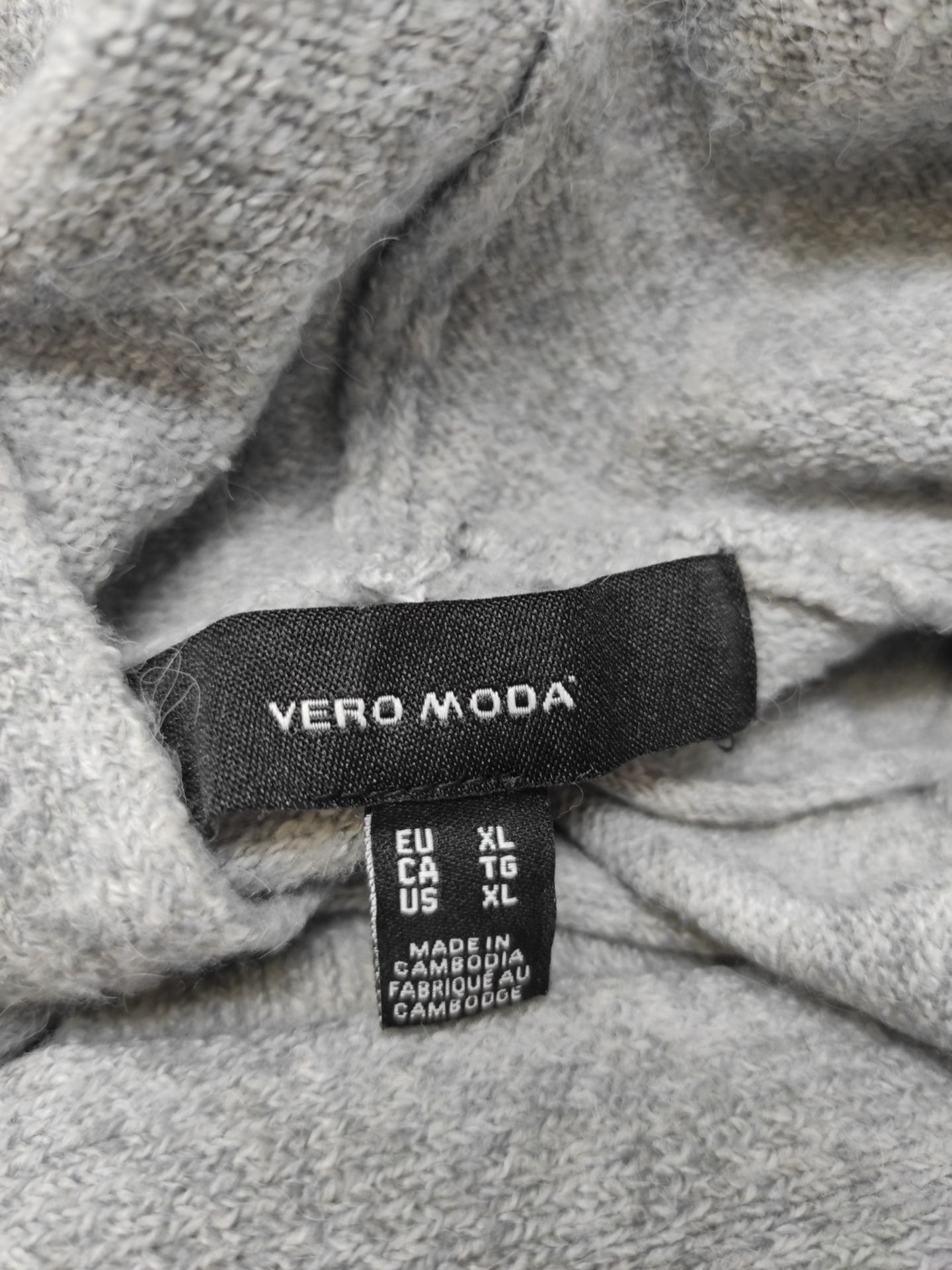 VERO MODA Women's Sweater 10235948 Light Grey Melange XL - Image 3 of 3