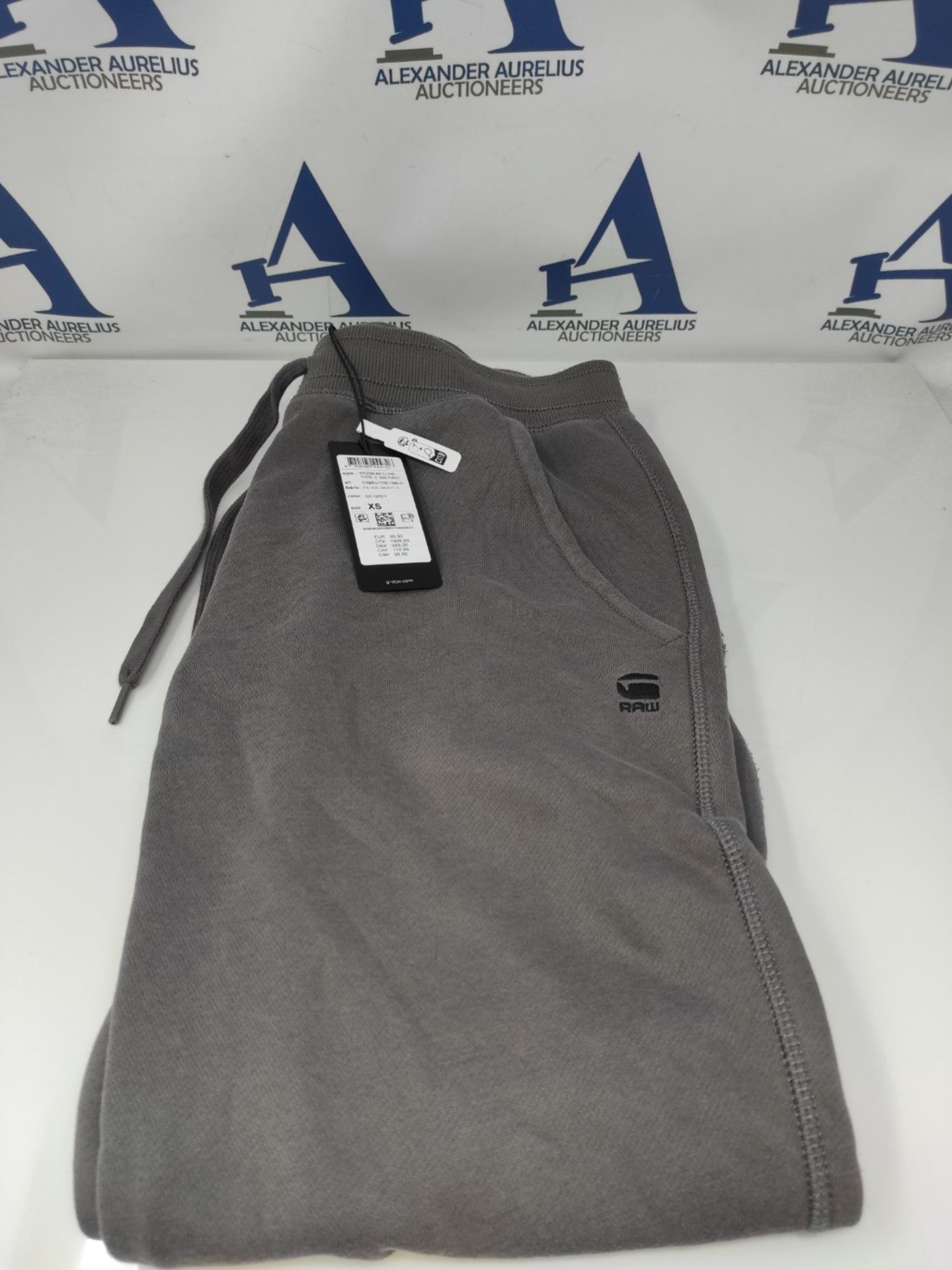 RRP £89.00 G-STAR RAW Premium Core Type C Men's Sweatpants, Grey (gs grey D15653-C235-1260), XS - Image 2 of 3