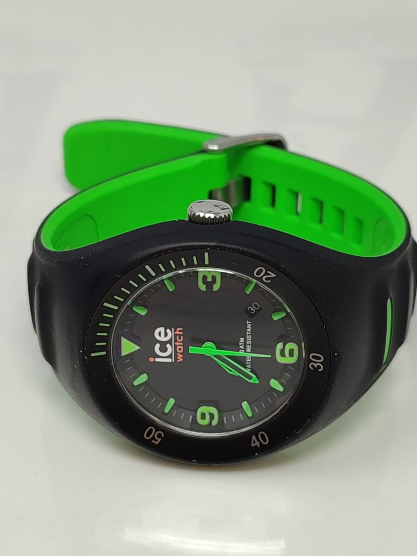 RRP £70.00 Ice-Watch - P. Leclercq Black Green - Black men's watch with silicone strap - 017599 ( - Image 3 of 3