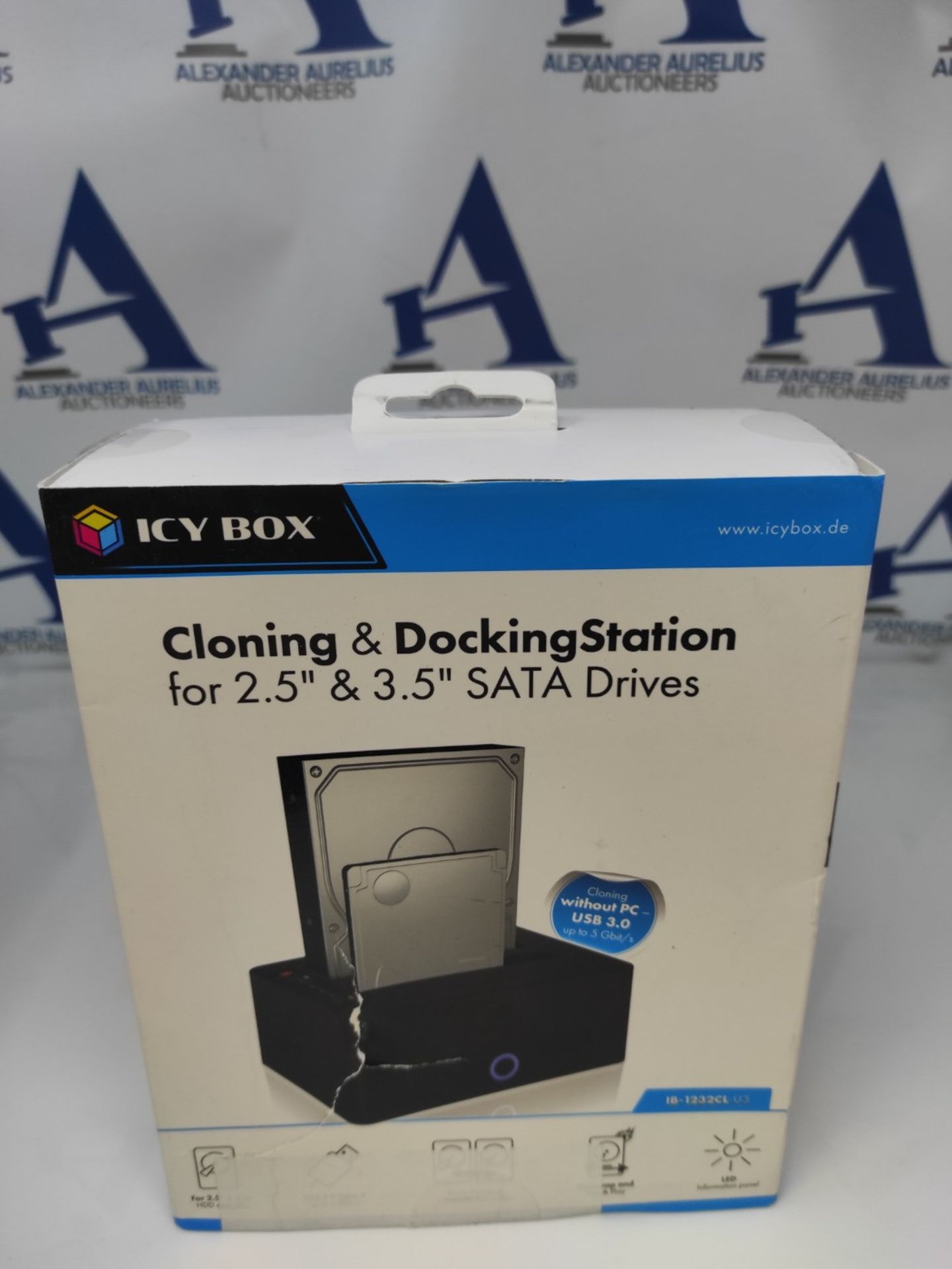 ICY BOX Dual HDD / Hard Drive Docking Station USB 3.0 for SATA 2.5 inch & 3.5 inch, Ha - Image 2 of 3