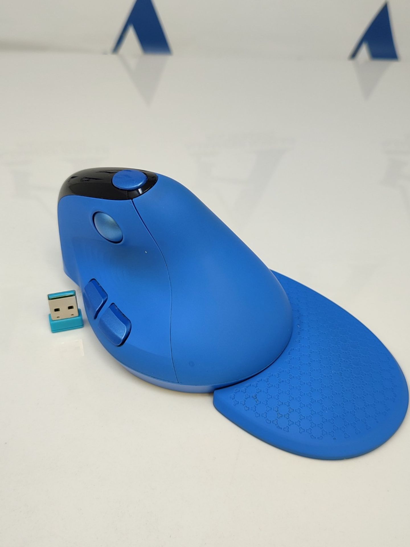 RRP £59.00 DeLUX Seeker Wireless Ergonomic Mouse with OLED Screen and Thumb Wheel, Rechargeable B - Image 2 of 2