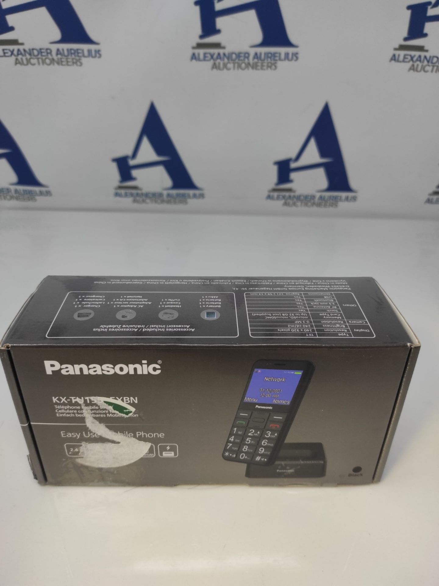 Panasonic KX-TU155EXBN 0.03GB Senior Mobile Phone (SOS Emergency Button, Hearing Aid C - Image 2 of 3