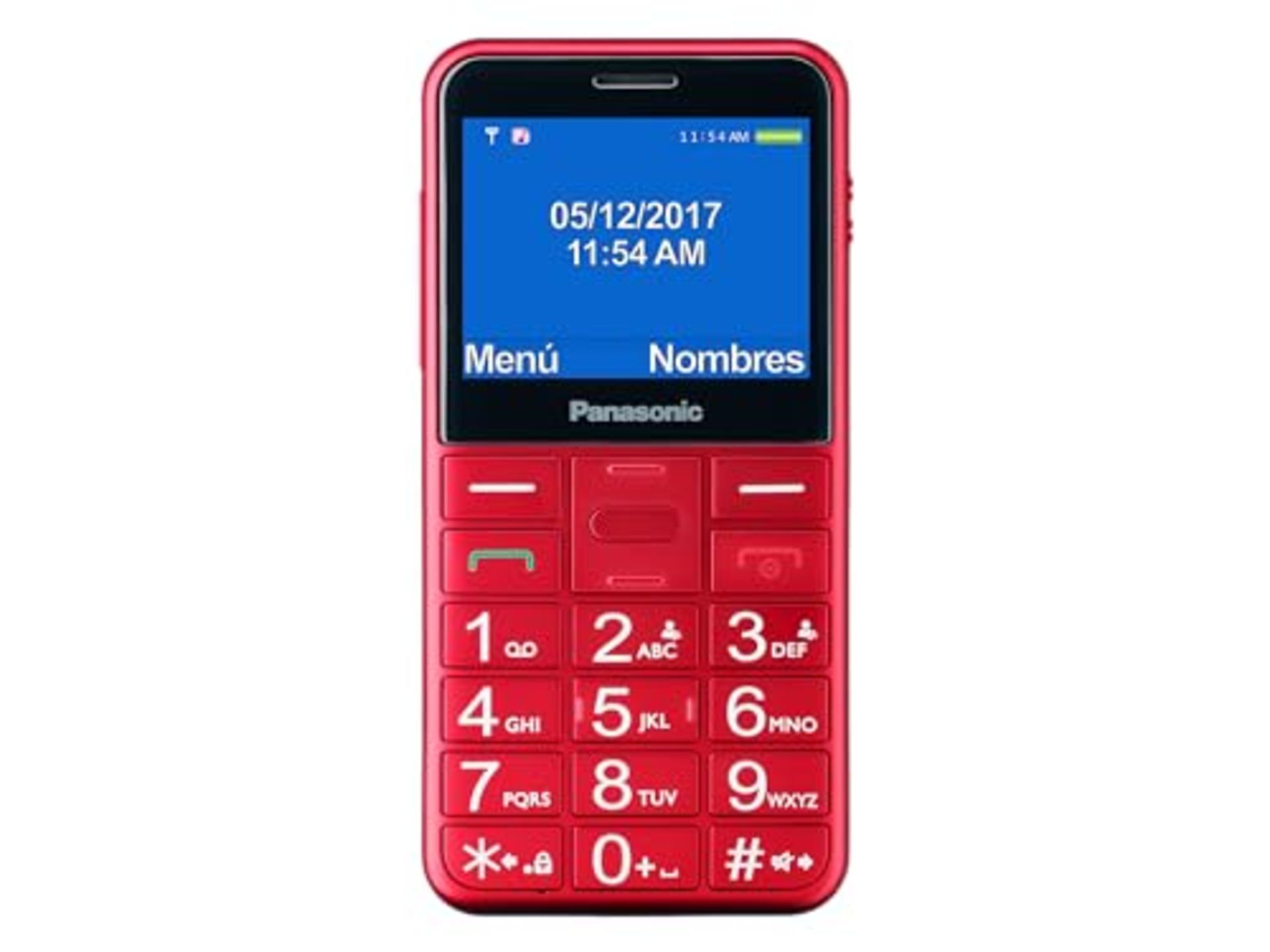 Panasonic KX-TU155EXRN Senior Mobile Phone (SOS Emergency Button, Hearing Aid Compatib