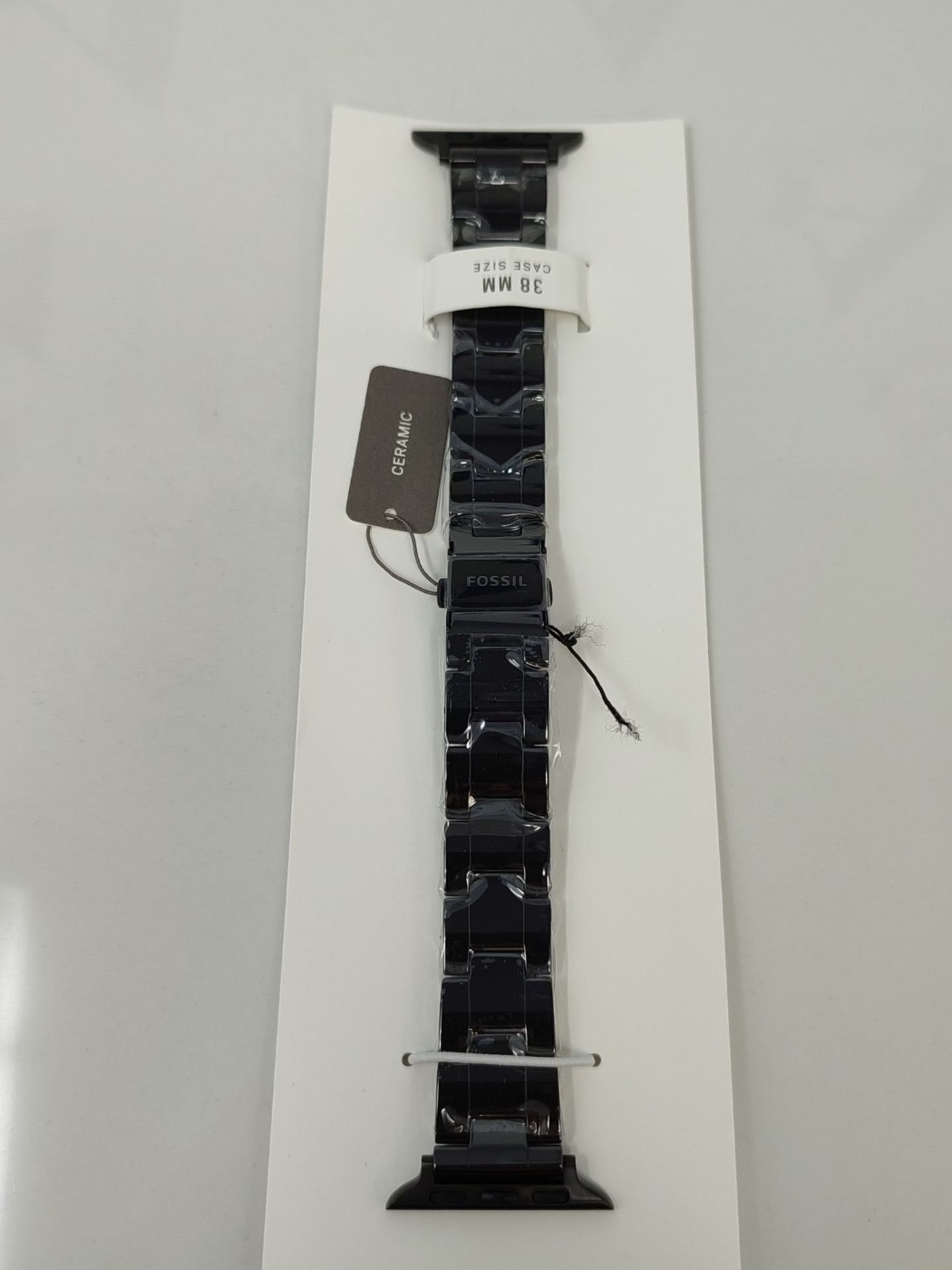RRP £78.00 Fossil bracelet compatible with Apple Watch, 38/40/41 mm - 18 mm black ceramic, S38001 - Image 2 of 3