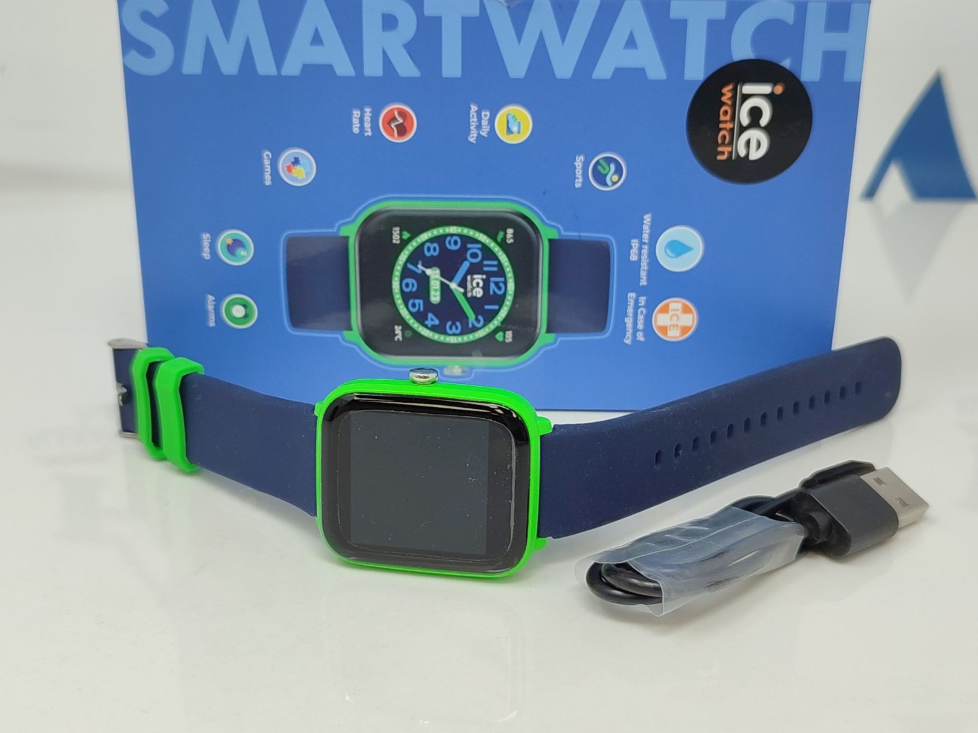 RRP £59.00 ICE-WATCH - Ice Smart Green Blue - Green Connected Watch for Boys with Silicone Strap - Image 3 of 3