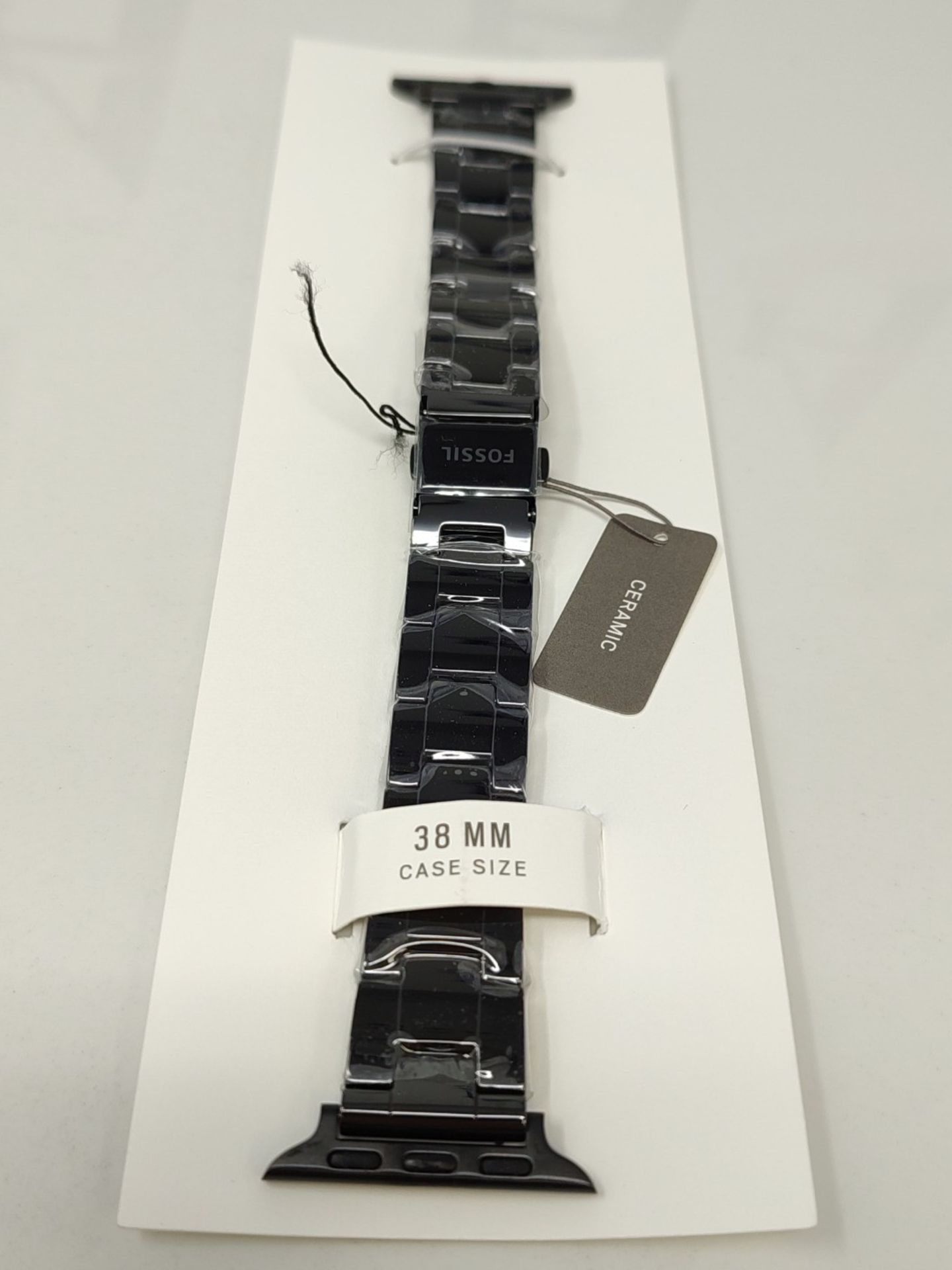 RRP £78.00 Fossil bracelet compatible with Apple Watch, 38/40/41 mm - 18 mm black ceramic, S38001 - Image 3 of 3