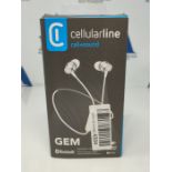 cellularline | Gem | Wireless Bluetooth Stereo Earphones with Microphone and Remote Co
