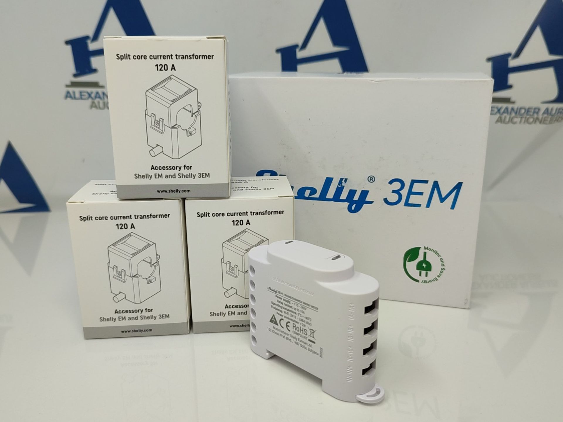 RRP £92.00 Shelly 3EM | Wi-Fi-controlled smart 3-channel relay switch with energy measurement and - Image 3 of 3