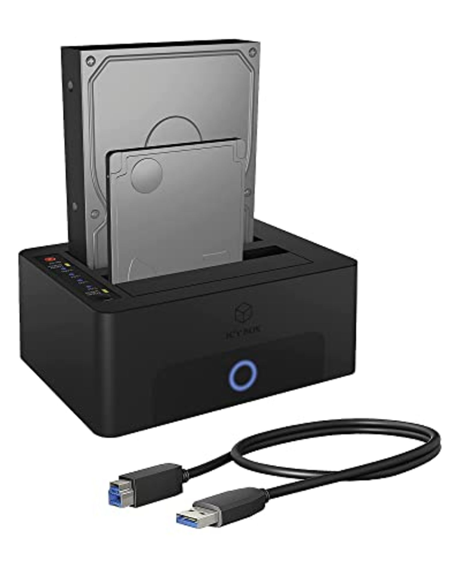 ICY BOX Dual HDD / Hard Drive Docking Station USB 3.0 for SATA 2.5 inch & 3.5 inch, Ha