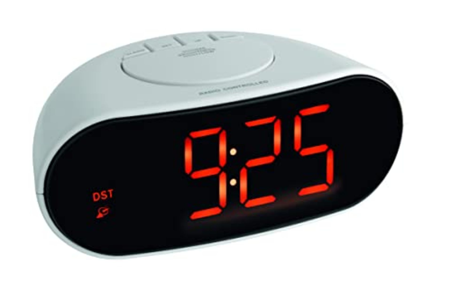 TFA Dostmann 602505 digital radio alarm clock with luminous digits, plastic, white, bl