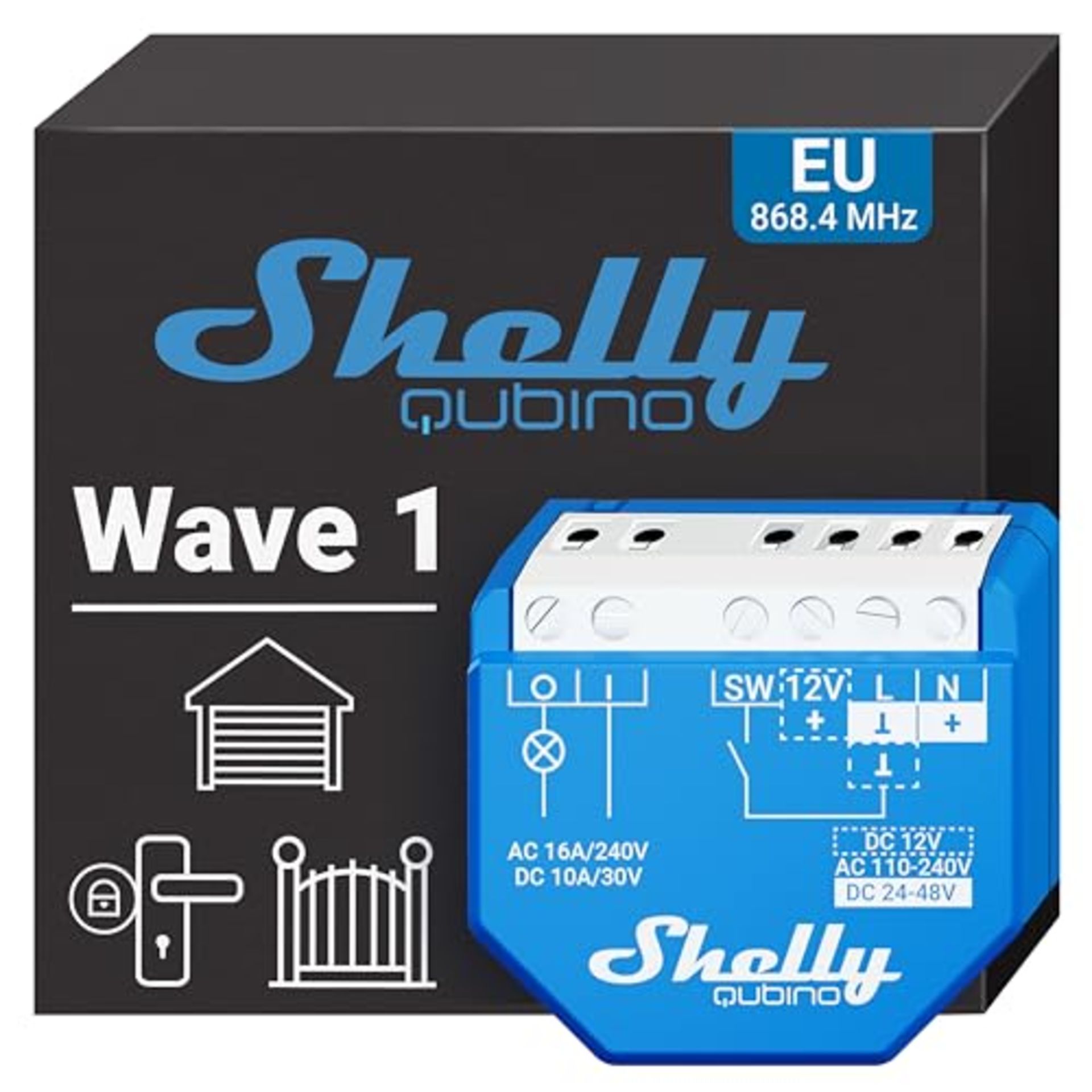 Shelly Qubino Wave 1 | Z-Wave 1-channel switch | Home automation | Z-Wave gateway | Lo