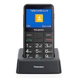 Panasonic KX-TU155EXBN 0.03GB Senior Mobile Phone (SOS Emergency Button, Hearing Aid C