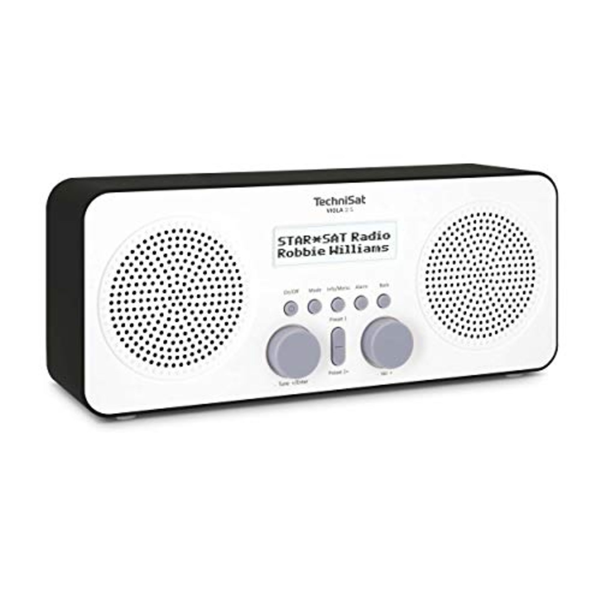 TechniSat VIOLA 2 S - portable DAB radio (DAB+, FM, alarm clock, stereo speakers, head