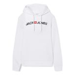 JACK & JONES Men's hoodie logo, white, XXL