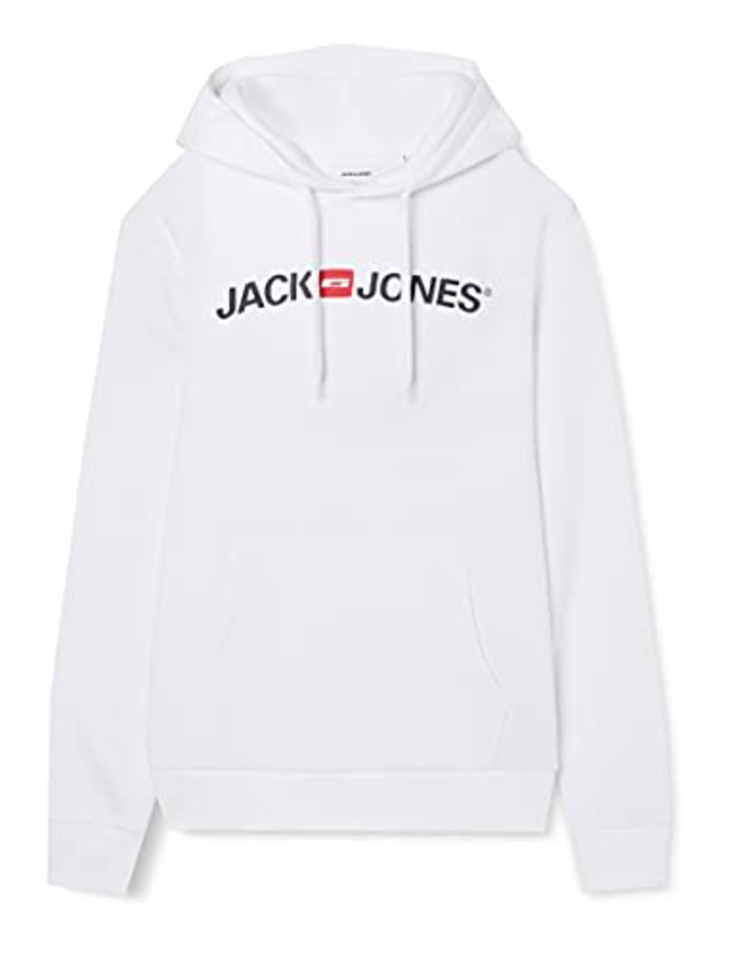 JACK & JONES Men's hoodie logo, white, XXL