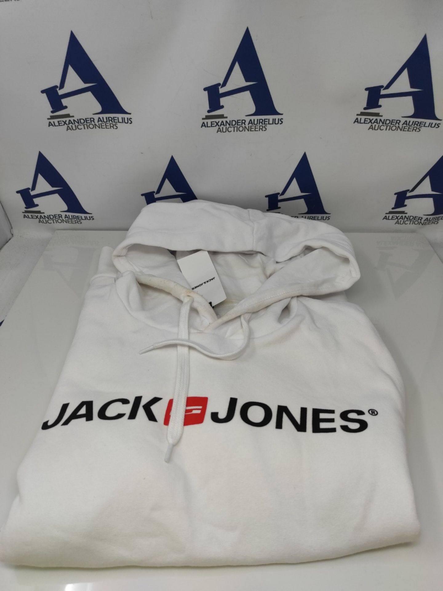 JACK & JONES Men's hoodie logo, white, XXL - Image 2 of 3