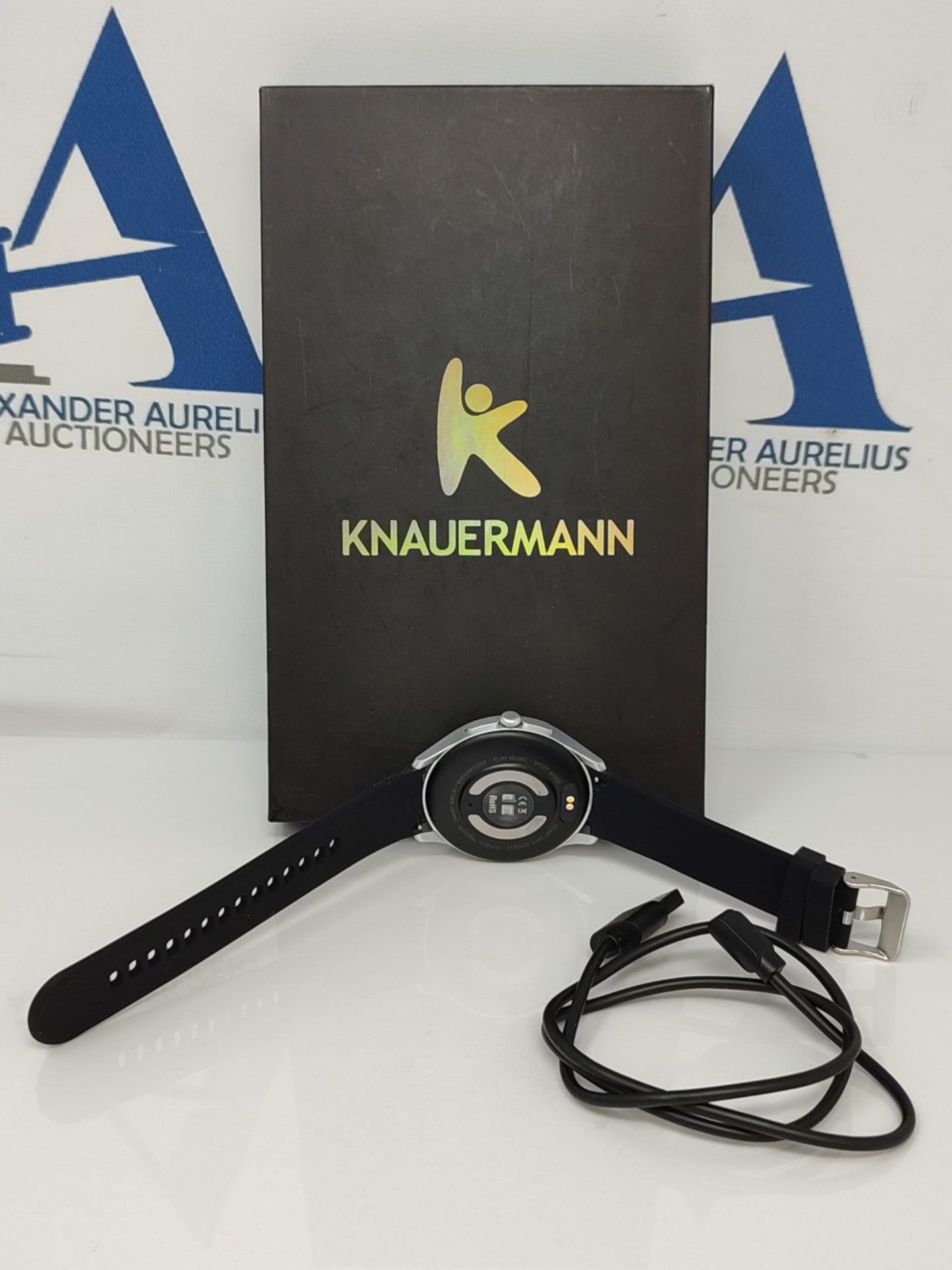 RRP £139.00 Knauermann Neo (2024) Silver Round - Health Watch Smartwatch - EKG + HRV Function - BT - Image 3 of 3