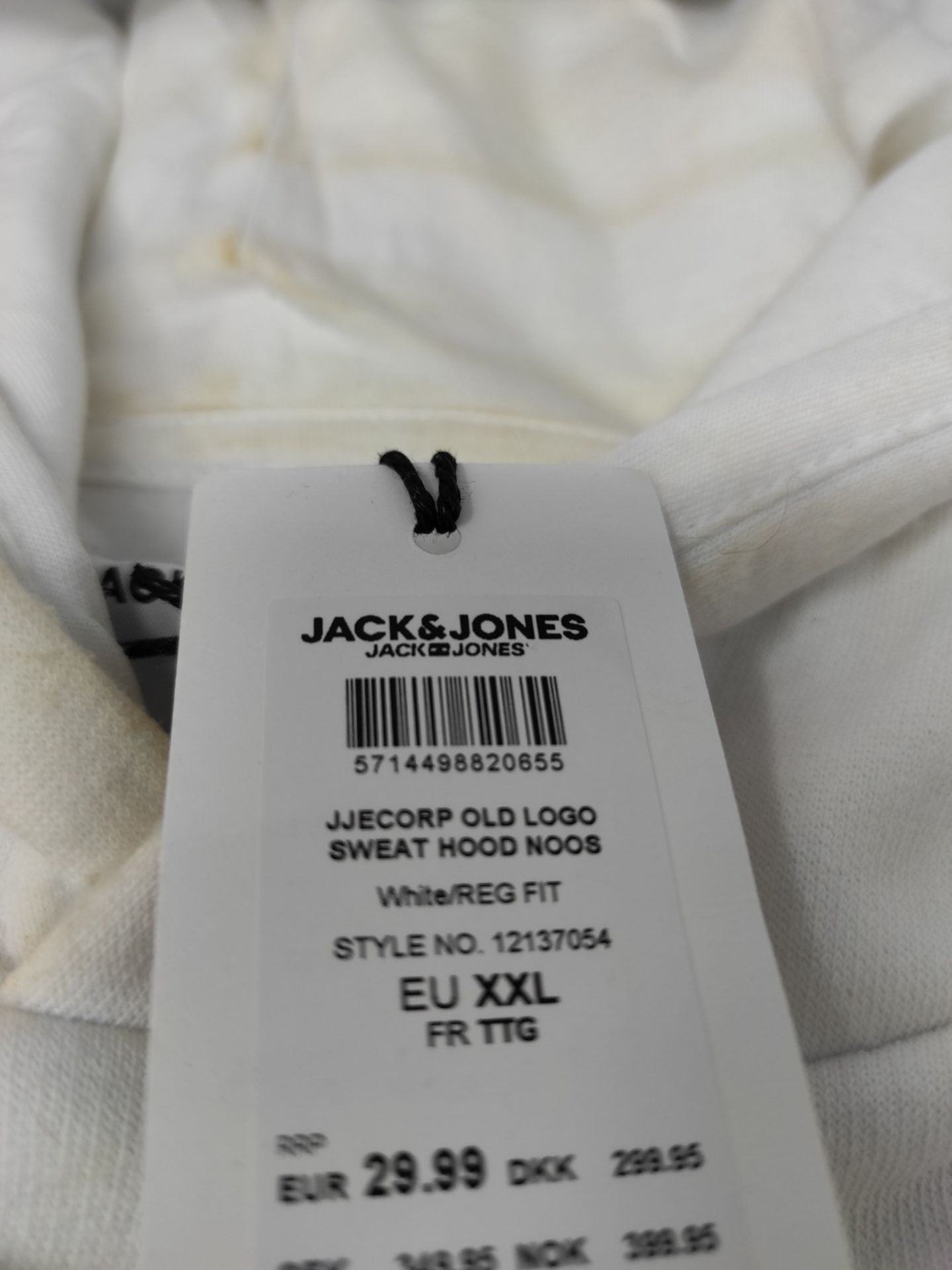 JACK & JONES Men's hoodie logo, white, XXL - Image 3 of 3