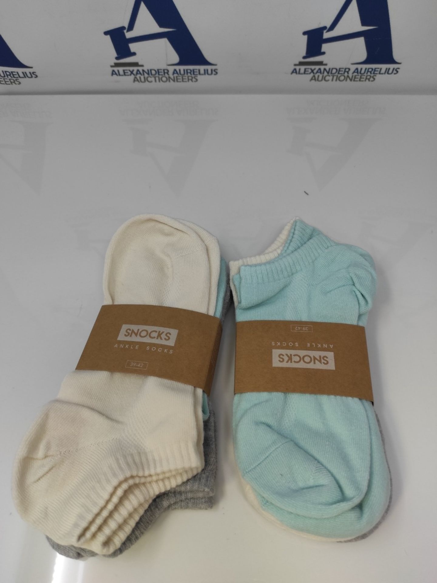 Snocks Sneaker Socks Women (6 Pairs) Organic Cotton (6x Mix8, 39-42) Women's Sneaker S