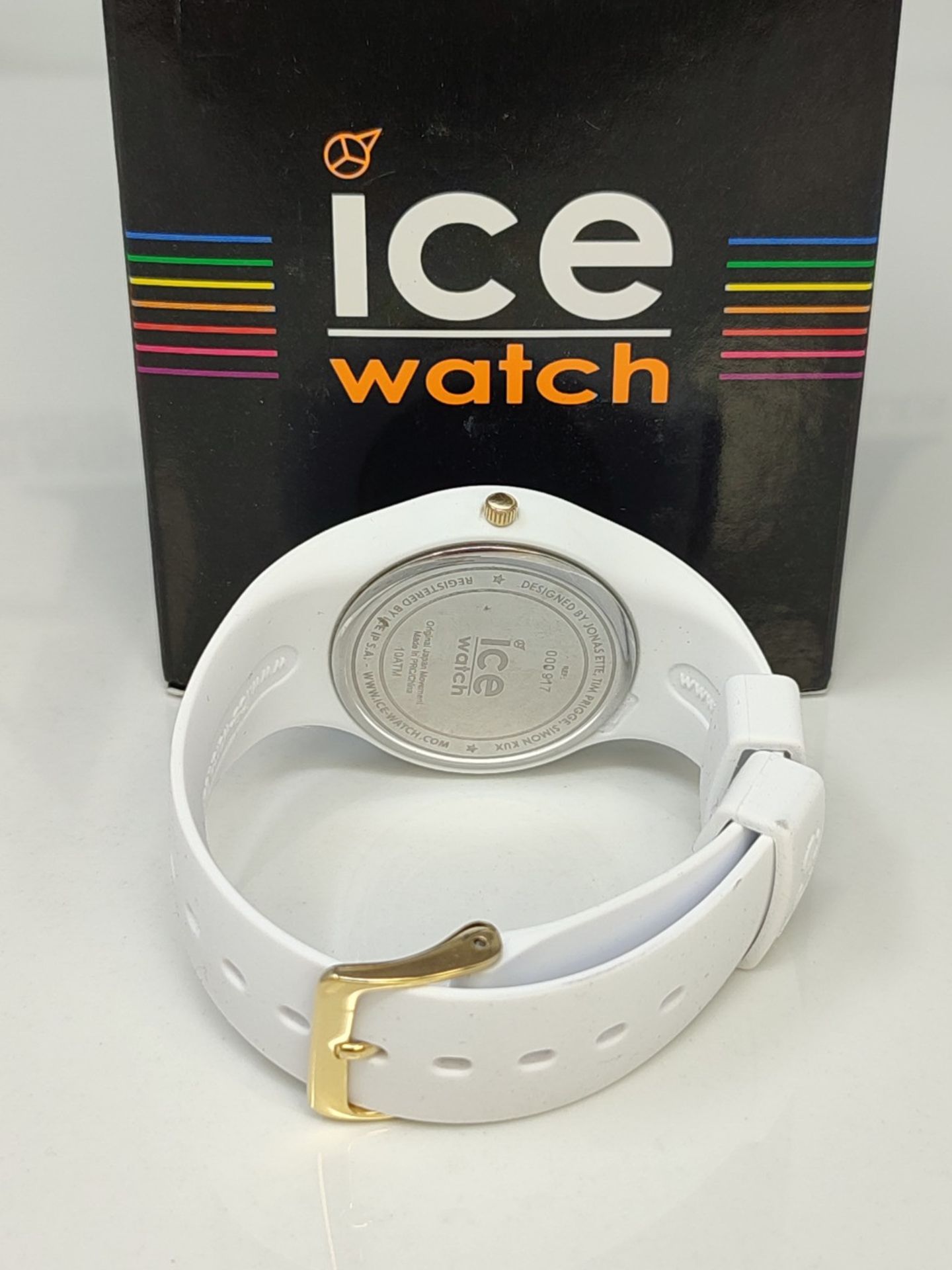 RRP £59.00 ICE-WATCH - Ice Glam White - White Watch for Women with Silicone Bracelet - 000917 (Me - Image 3 of 3