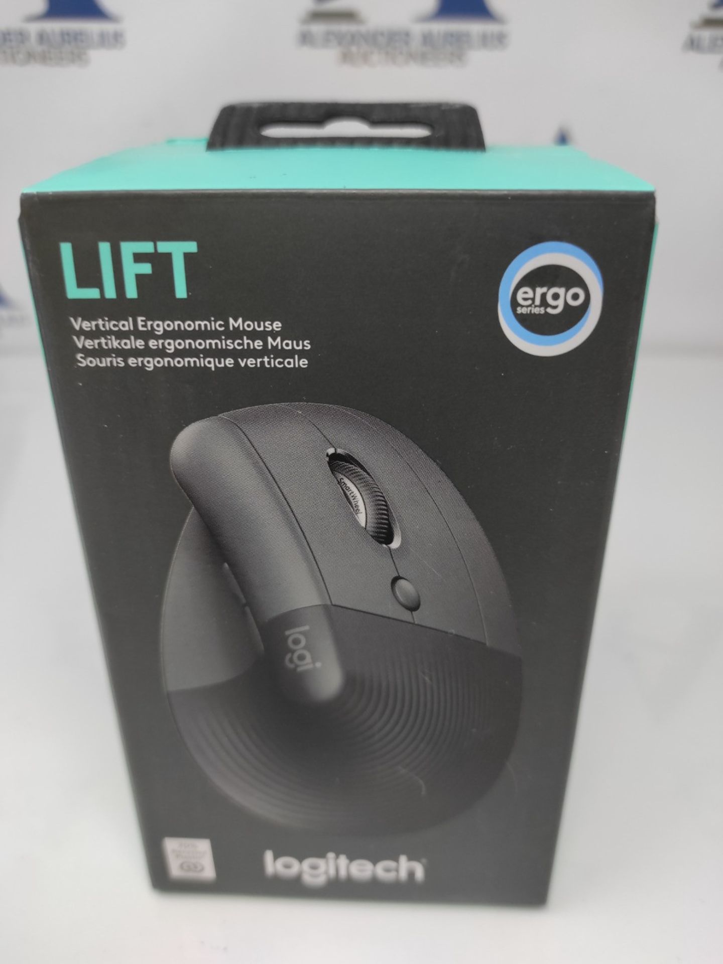 RRP £57.00 Logitech Lift Vertical Ergonomic Mouse, Wireless, Bluetooth or Logi Bolt USB Receiver, - Image 2 of 3