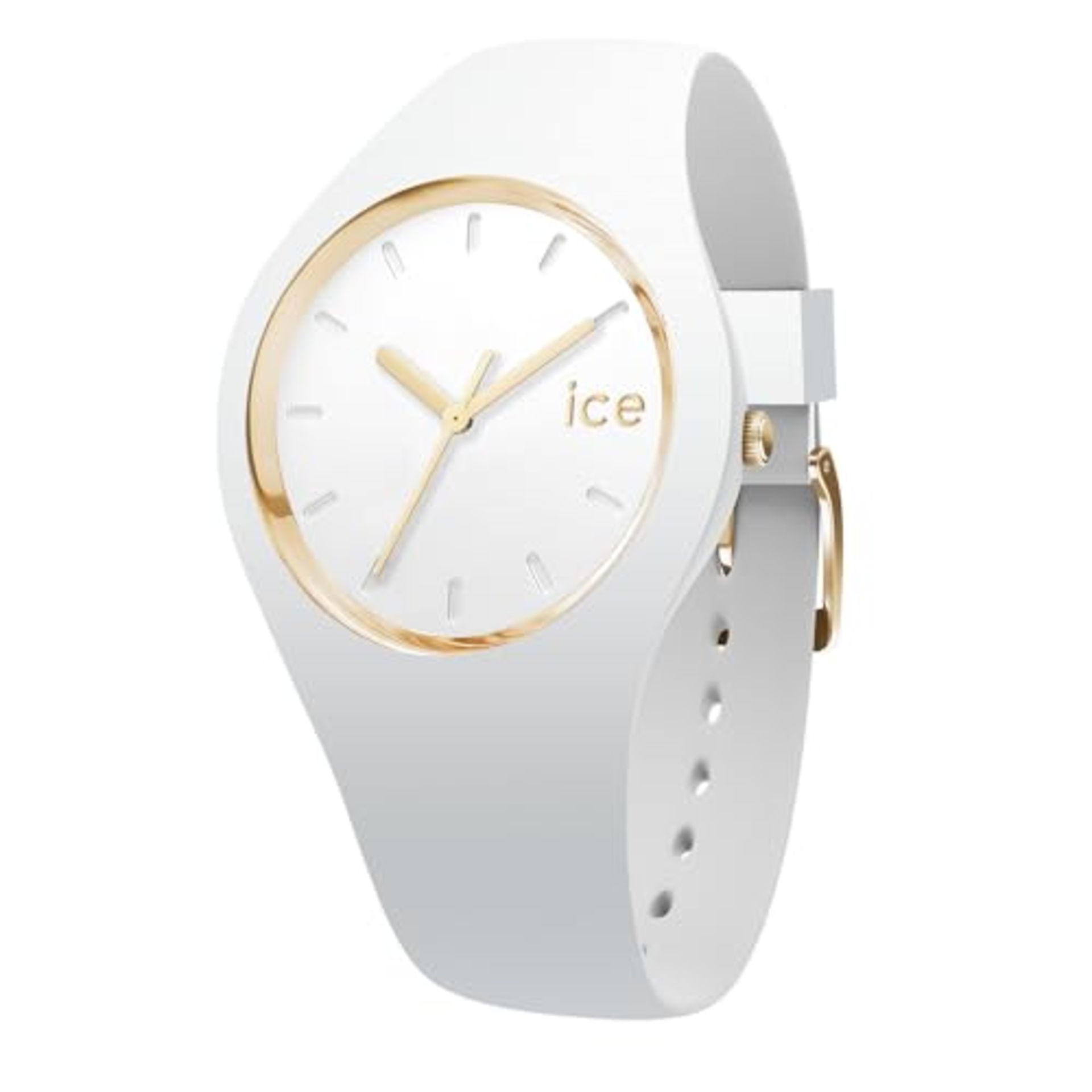 RRP £59.00 ICE-WATCH - Ice Glam White - White Watch for Women with Silicone Bracelet - 000917 (Me