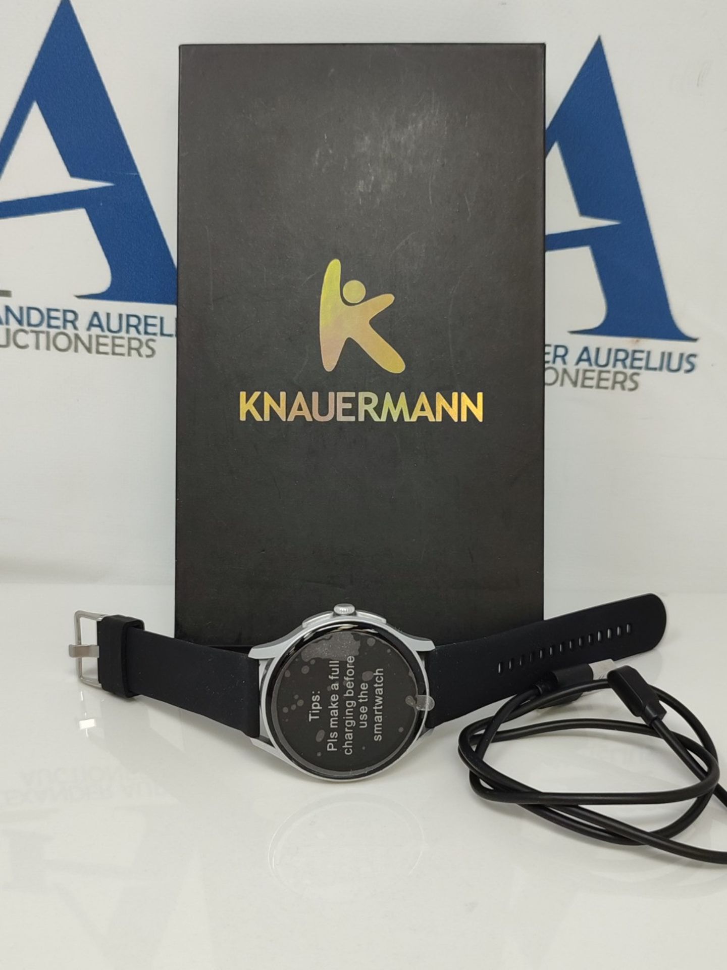 RRP £139.00 Knauermann Neo (2024) Silver Round - Health Watch Smartwatch - EKG + HRV Function - BT - Image 2 of 3