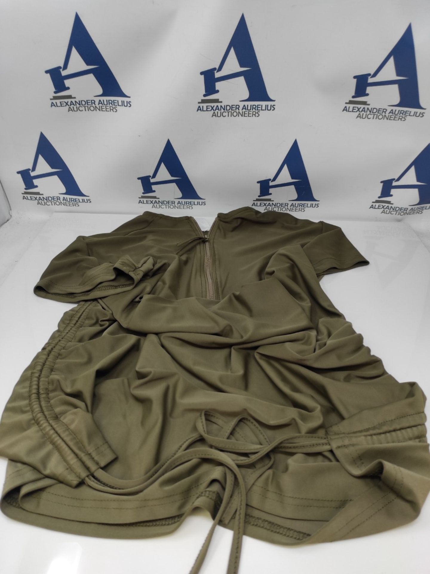 Better Bay Women's Swimwear Rash Guard UV Shirts Short Sleeve Tankini UPF 50+, Olive,