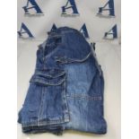 RRP £83.00 Jet Lag Men's Bib Jeans Overall A Long Jeans Trousers Loose Fit Light Navy 5XL