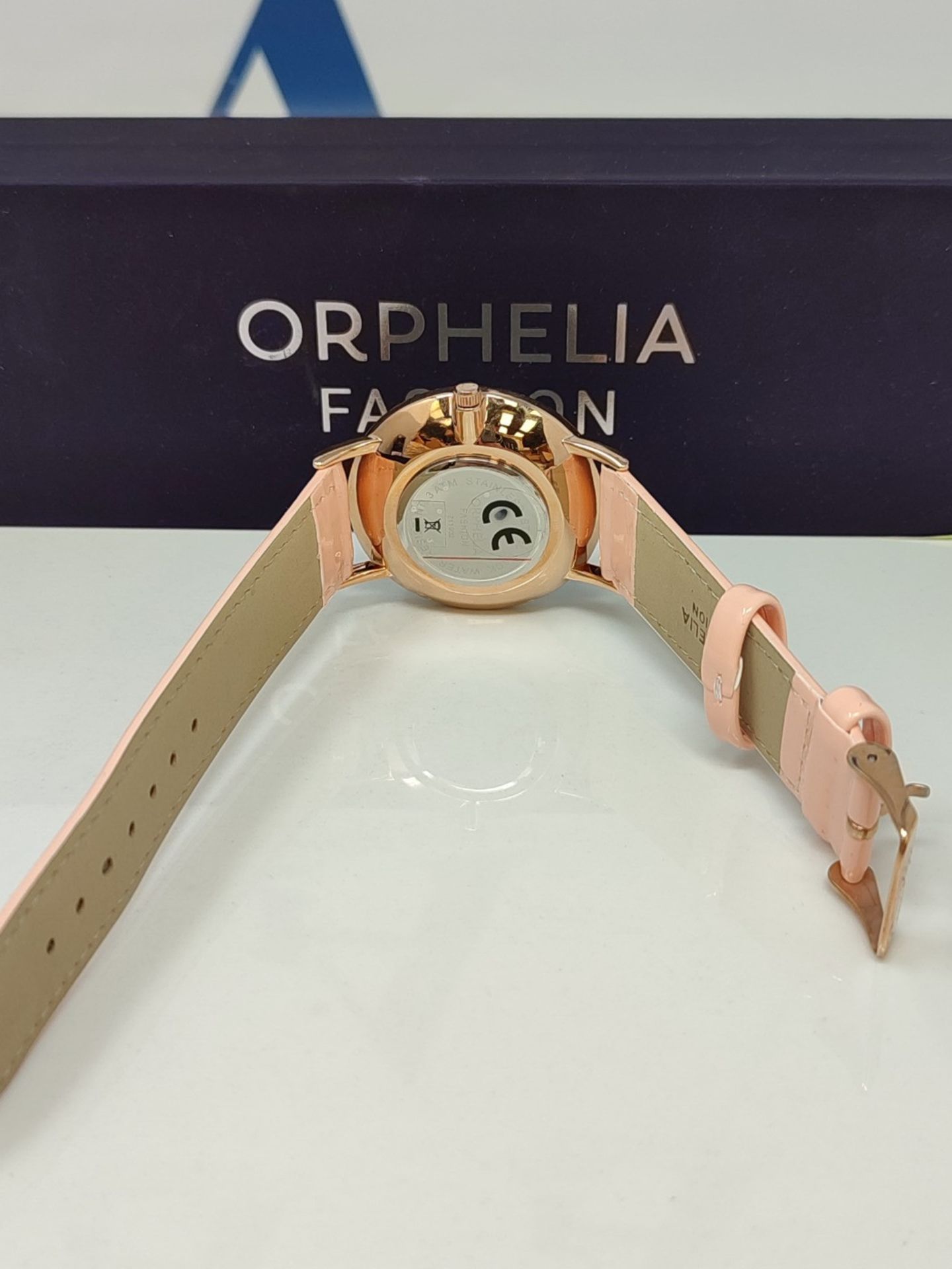 Orphelia Fashion Women's Analog Watch Petal Blossom with Leather Strap, Pink - Image 3 of 3