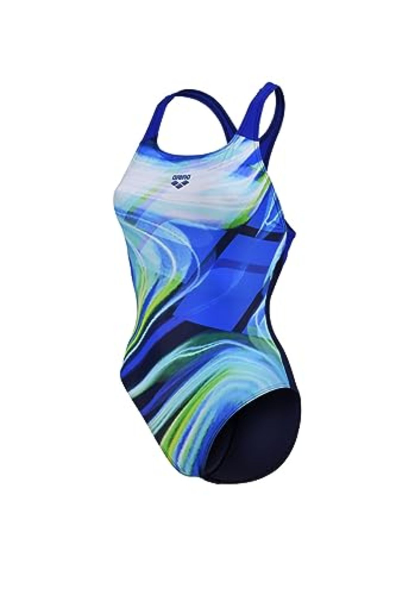 Arena Feel Women's Visual Waves Swim Pro Back Bustier Swimsuit