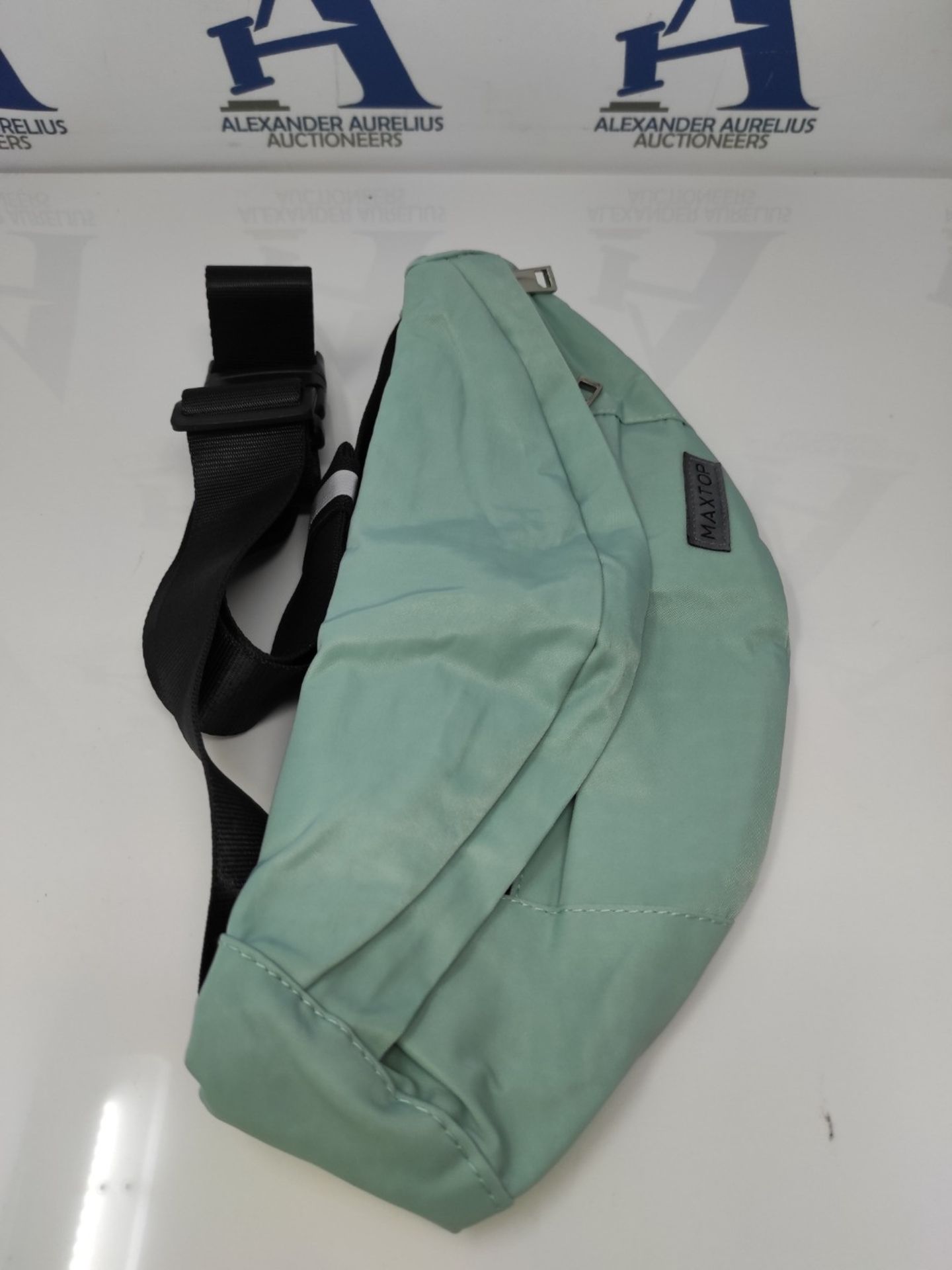 MAXTOP Bag Bae Men Women Bag Bae Unisex with Headphone Jack and 4 Zipper Pockets Adjus