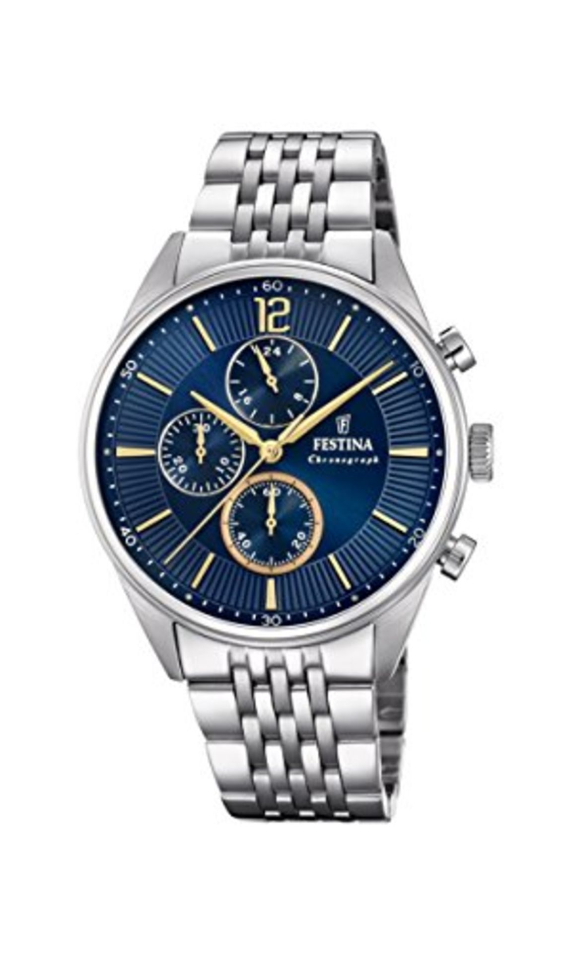 RRP £116.00 Festina Chronograph Quartz Men's Watch with Stainless Steel Strap F20285/3