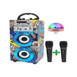 DYNASONIC 3rd generation Karaoke model with Microphone, Original Gifts for Children, T