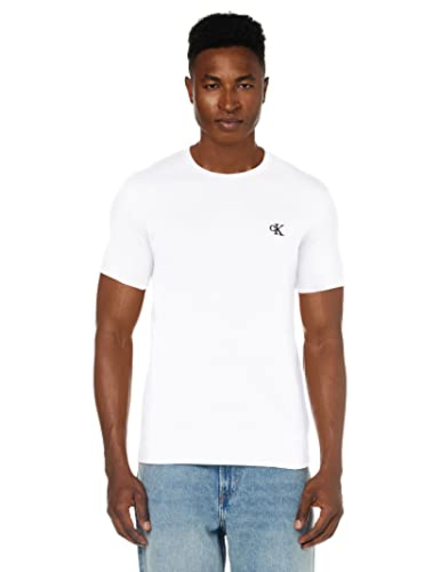 Calvin Klein Jeans Men's CK ESSENTIAL SLIM TEE, Bright White, M