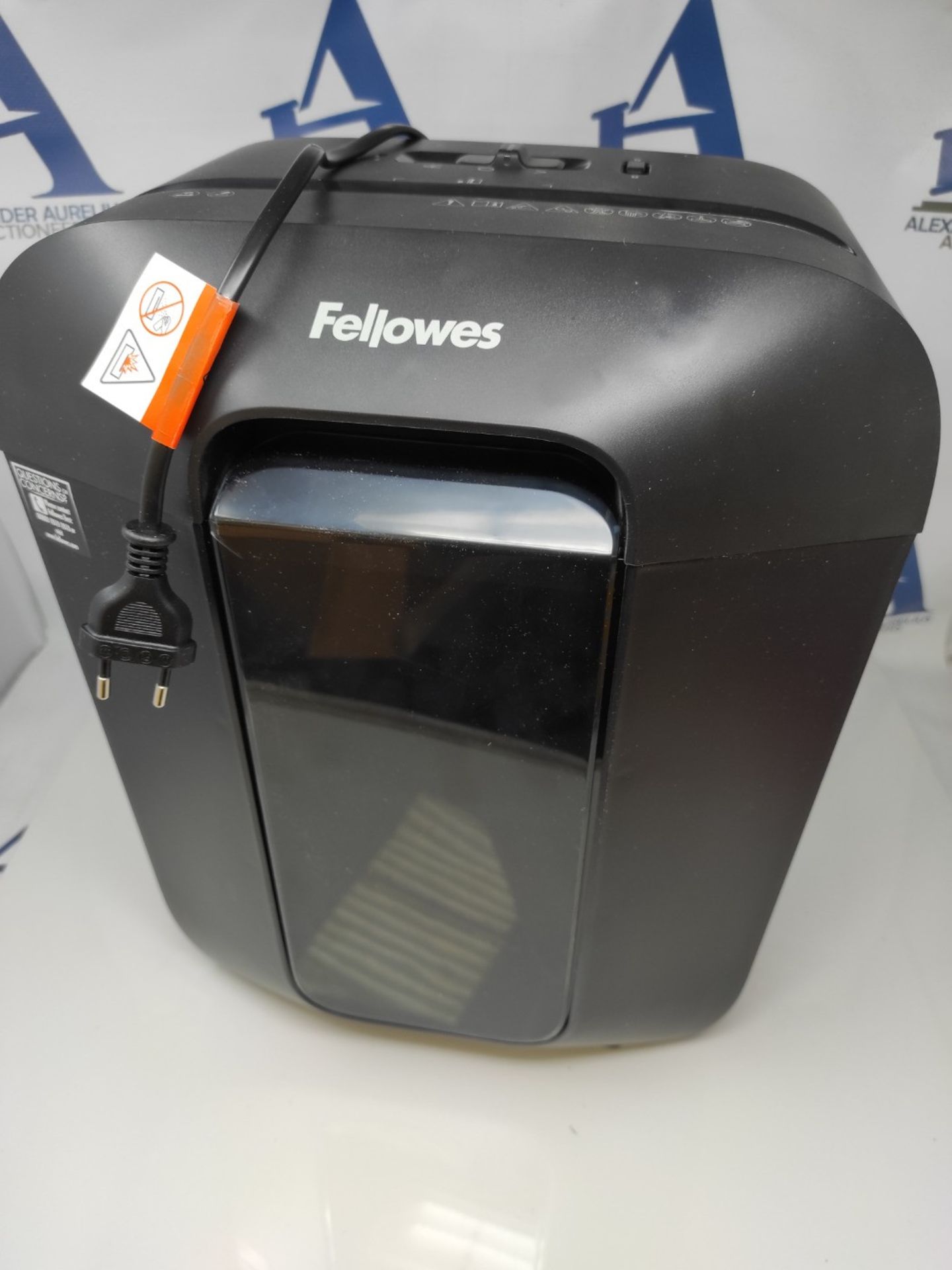 RRP £69.00 Fellowes Paper Shredder 9 Sheets (P4), Paper shredder with particle cut for home offic - Image 3 of 3