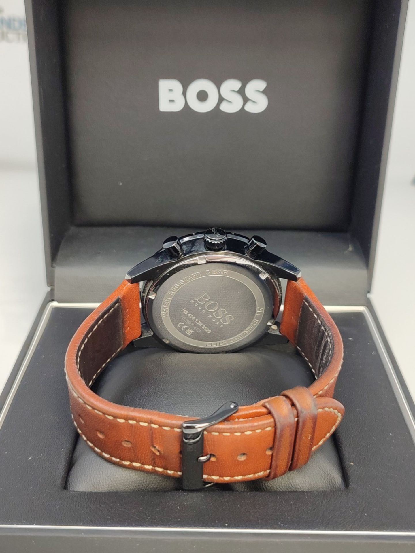 RRP £213.00 BOSS Chronograph Quartz Watch for Men with Light Brown Leather Strap - 1513851 - Image 3 of 3