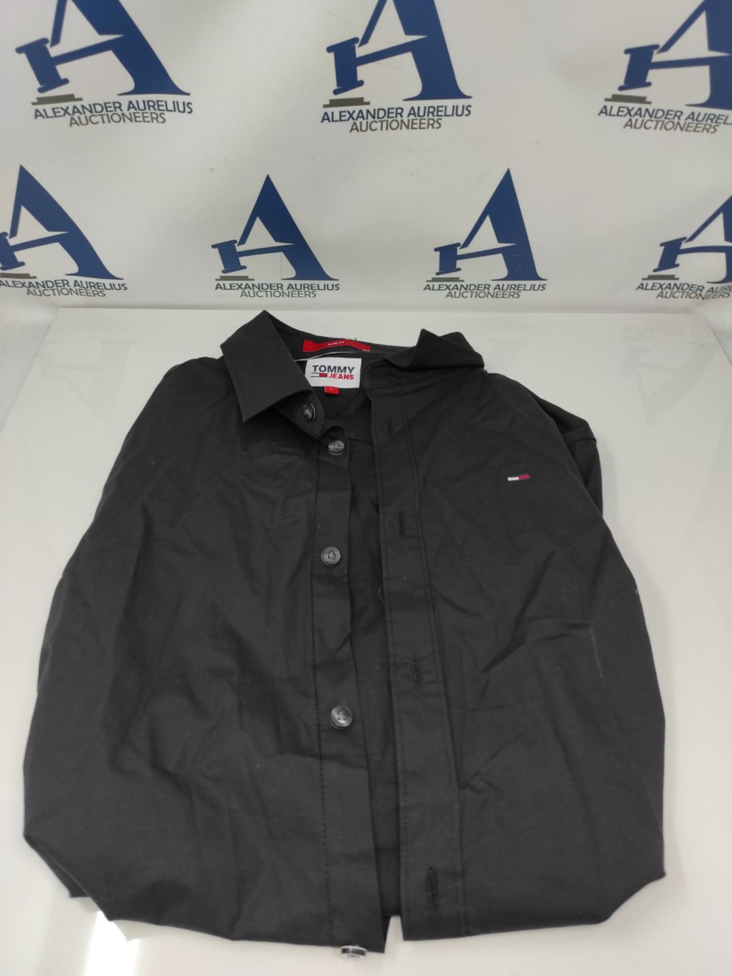 RRP £50.00 Tommy Jeans Men's Shirt TJM Original Long Sleeve, Black (Tommy Black), L - Image 2 of 3