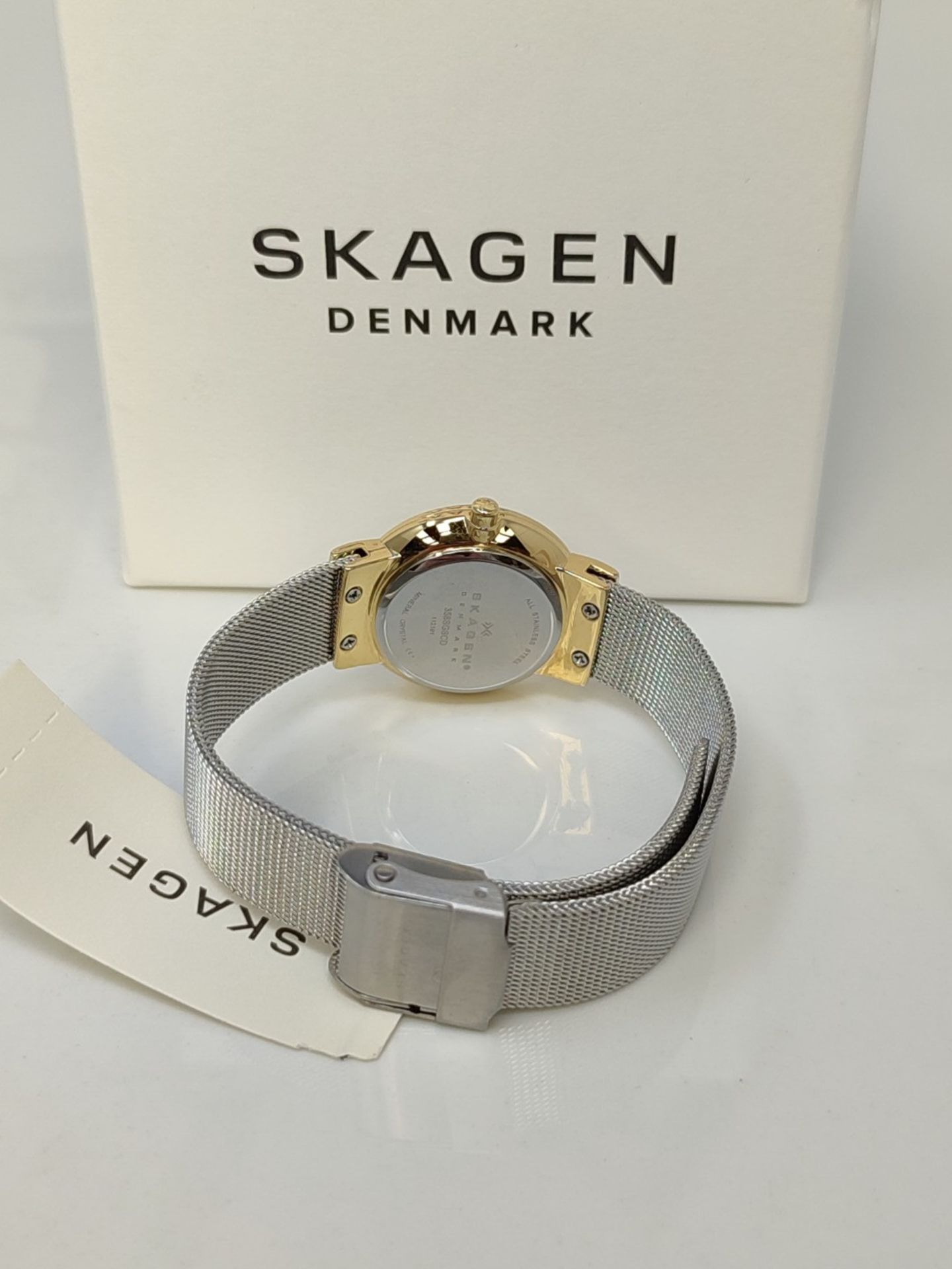 RRP £55.00 Skagen women's watch Freja Lille, two-hand movement, 26mm gold stainless steel case wi - Image 3 of 3