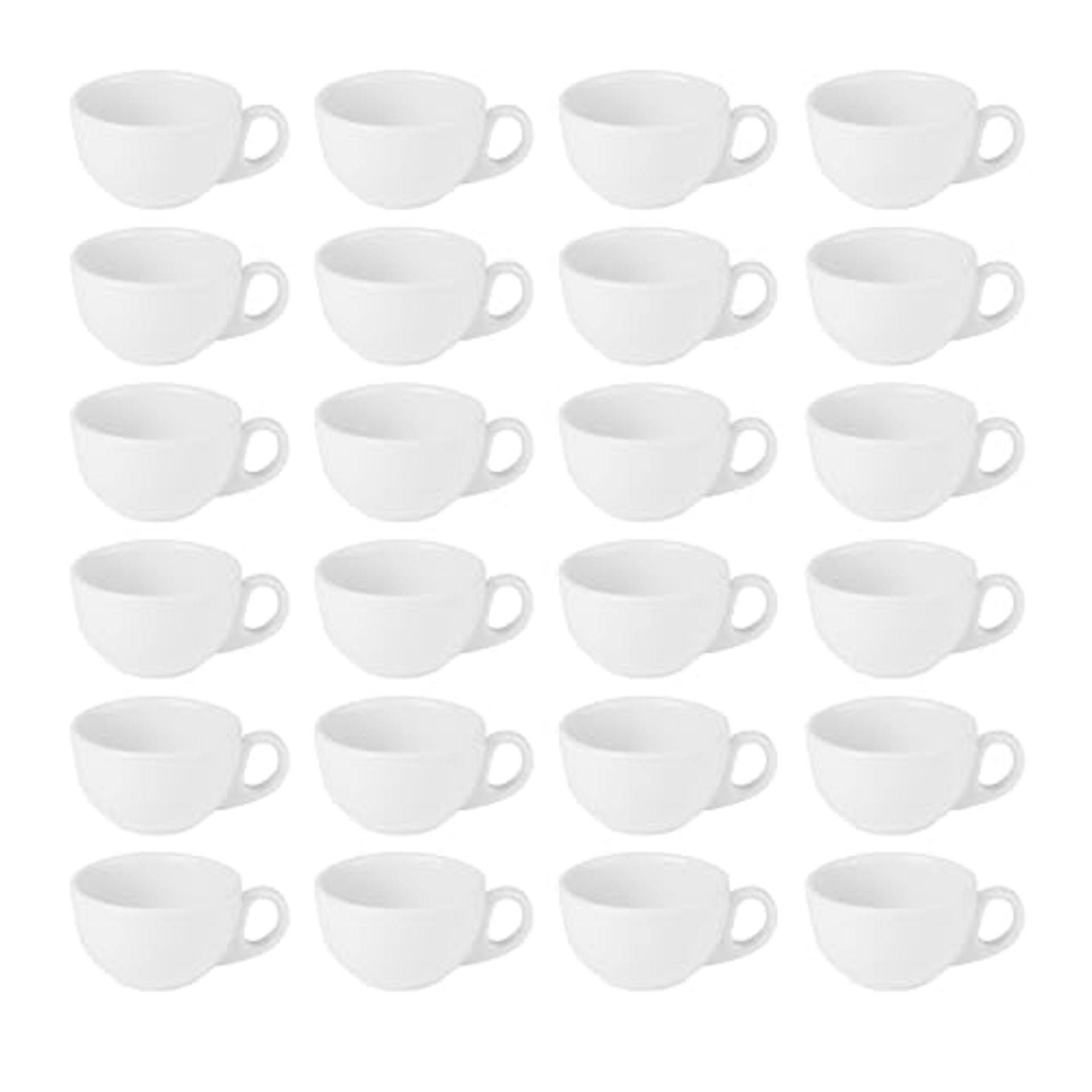 Olympia Athena Cappuccino Coffee Cups 220 ml/8 oz (Pack of 24), White Porcelain, Teacu