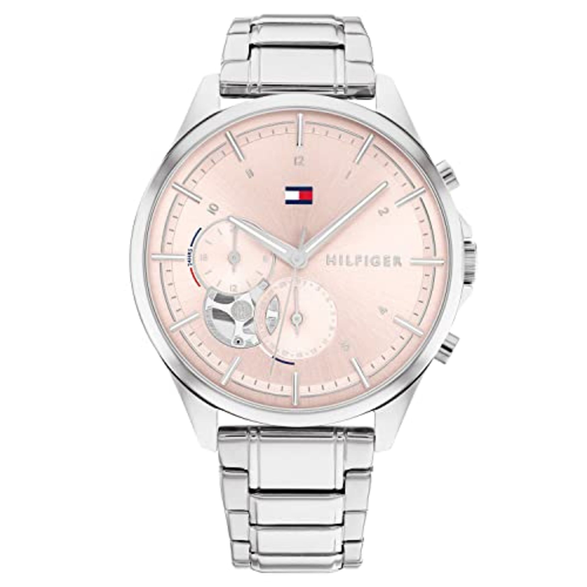 RRP £114.00 Tommy Hilfiger Multi Dial Quartz Watch for Women with Silver Stainless Steel Bracelet